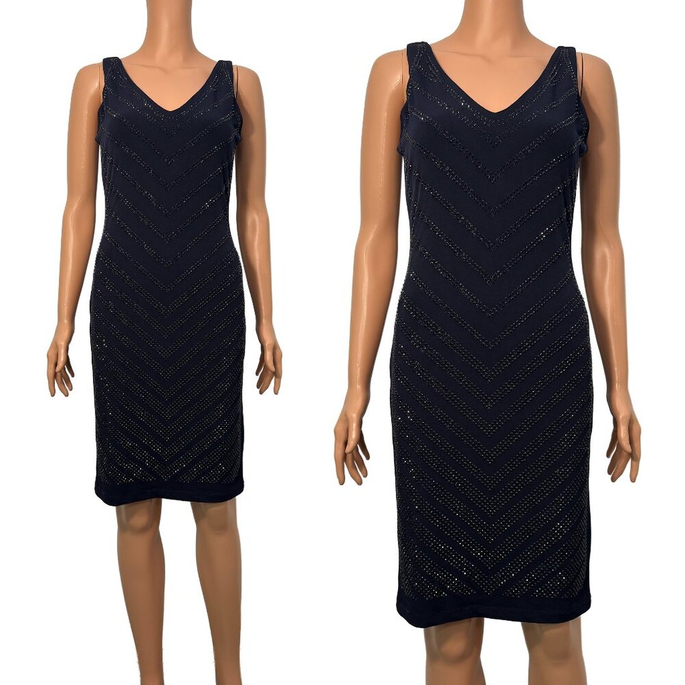 Philosophy Black Rhinestone Pattern Sleeveless Na… - image 1